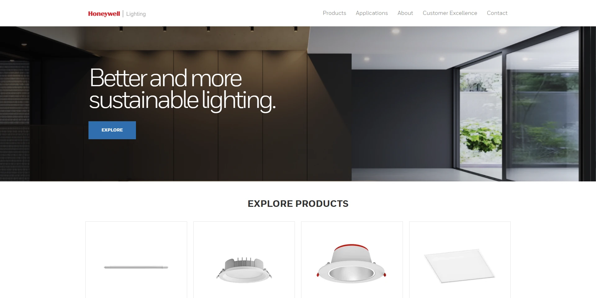 Honeywell Lighting — commercial lighting solutions website built by Ayaan Sayyed