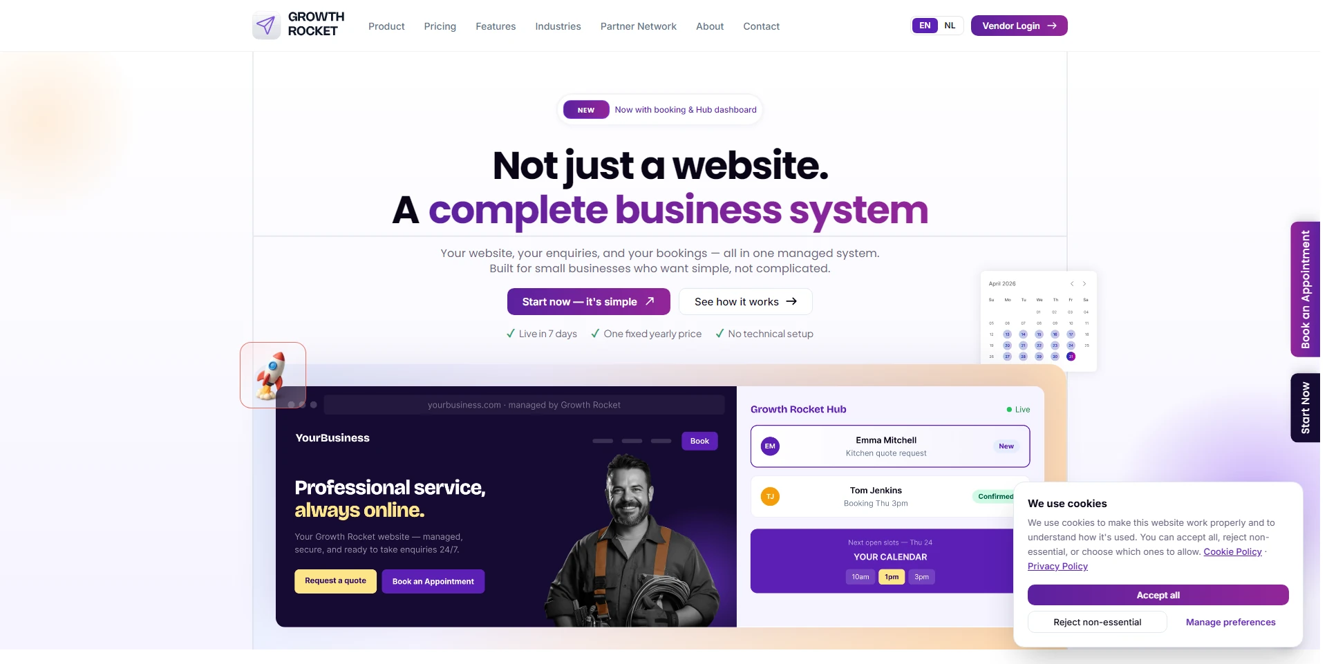 Growth Rocket — digital growth agency website built by Ayaan Sayyed